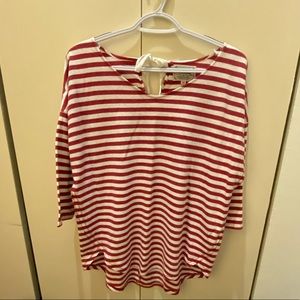 Burton red & white striped top